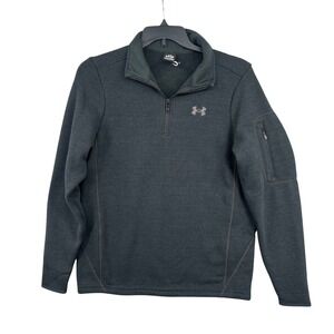 Under Armour Specialist 2.0 1/4 Zip Fleece Pullover Black Size S Arm Tech Pocket